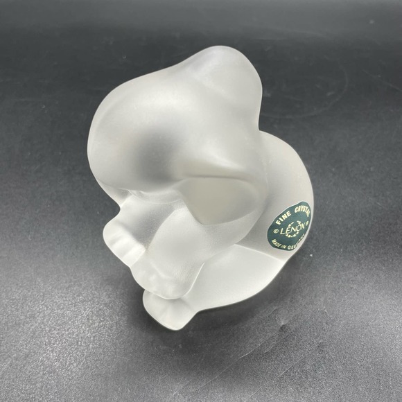 Lenox Frosted Crystal Elephant Figurine Sitting Made in Germany - Picture 5 of 8